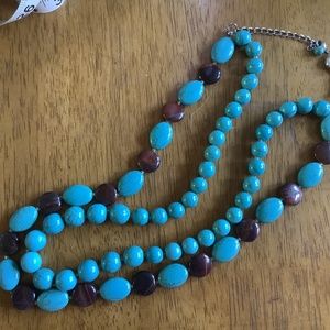 TURQUOISE AND TIGER EYE NECKLACE